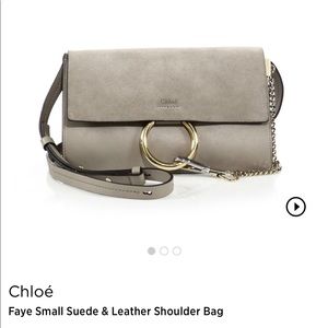 Authentic Chloe Small Suede & Leather Faye Bag